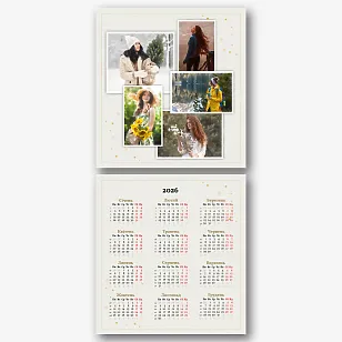 Шаблон календаря з особистими фото
