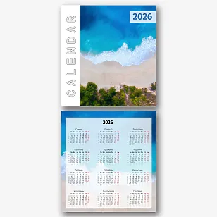 Шаблон календаря з фото подорожей