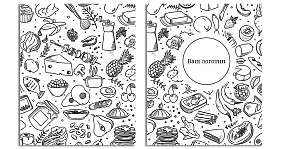 Шаблон для бумажного пакета с едой